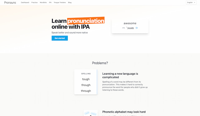 Screenshot of pronauns.com